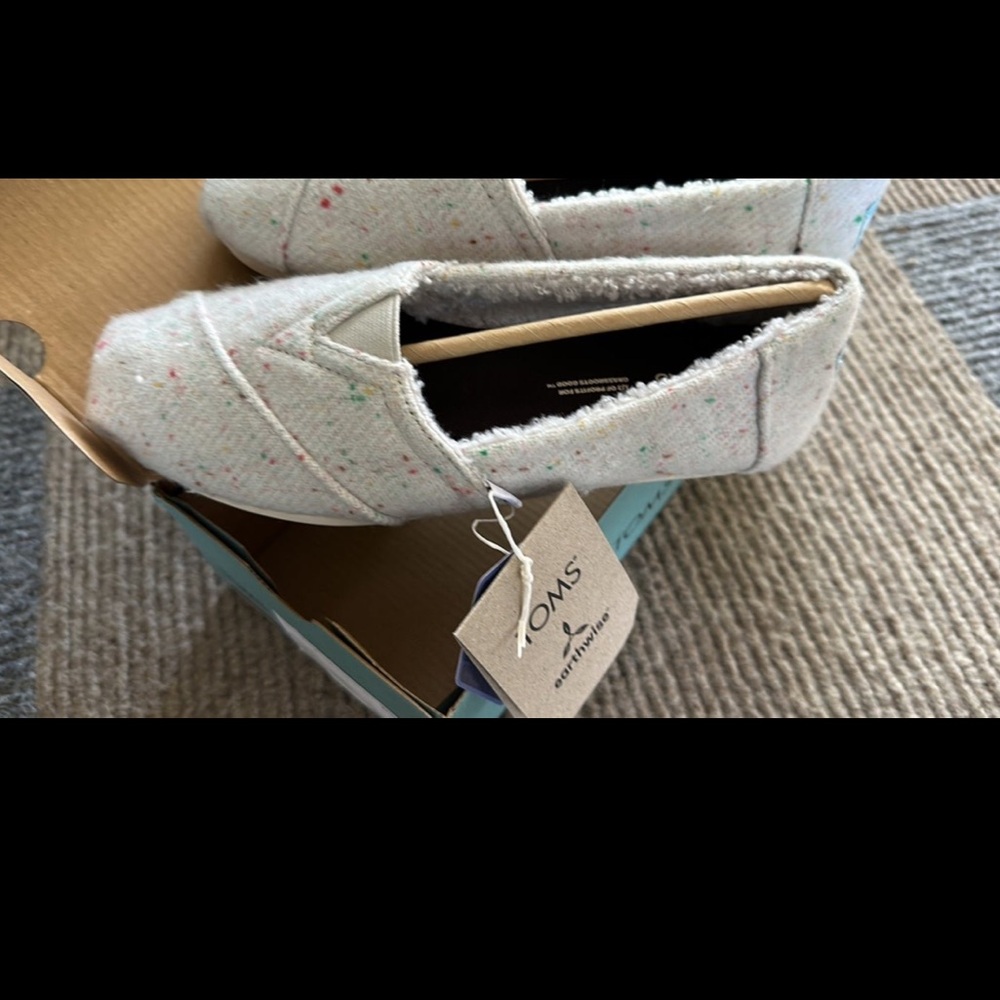 New Toms Alpargata Lunar Grey Repreve Speckled Twill/Faux Shearling for sale